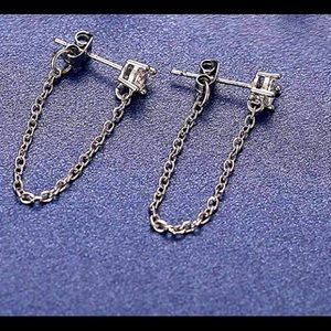 New Small Dangle Chain Hoop Earrings